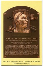 Gold HOF Plaque Postcard - Jose Mendez Cuban Stars (West) (July 2006 Printing)