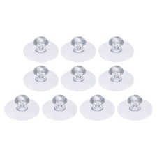 10 Pack Adhesive Cabinet Knobs, Diamond Shaped Stick on Drawer Knob, Clear