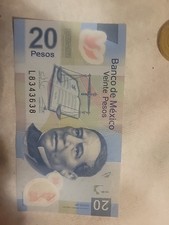 2017 20 Pesos Mexicanos Circulated Benito Juarez Bill Banknote