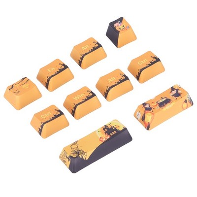 Keycaps PBT Material Halloween Theme Excellent Durability Easy Typing DIY K OBDH