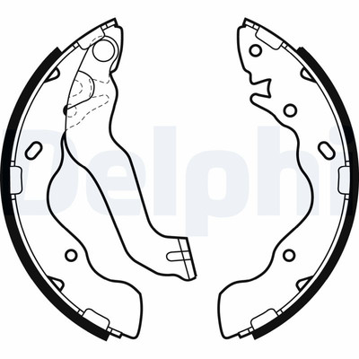 DELPHI LS1953 Bremsbackensatz für HYUNDAI