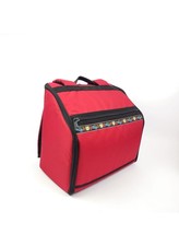 Premium Bag for 3-Row Diatonic Accordion - Red Folk, Padded, Waterproof