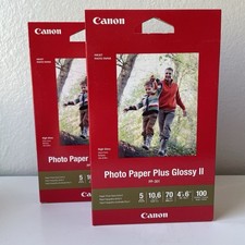 Canon Photo Paper Plus Glossy II 4x6 PP-301 New Sealed 100 Sheets LOT OF 2