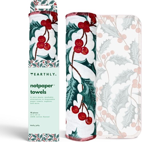 Reusable Paper Towels - 10 Pack - Roll of Washable Cotton Cloth Paper Towels ... - Picture 2 of 10
