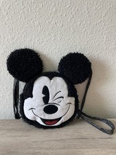 Disney Parks Kids Mickey Mouse Winking Black 6x6 Inch Handbag. Mint condition.