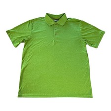 PGA TOUR Mens Golf Polo Shirt Mens Large Green Heathered Short Sleeve