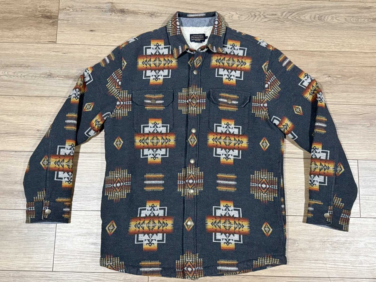 Pendleton Snap Front Cotton / Poly Southwestern S… - image 1