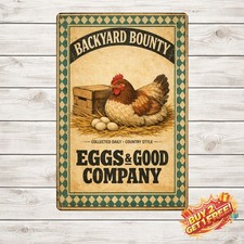 Funny Chicken Butt Nuggets Tin Sign Farm Fresh Poultry Coop Metal Decor