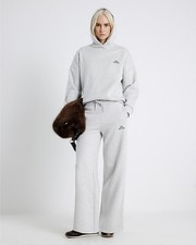 River Island Womens Joggers Grey RVR Edition Wide Leg Elasticated Pants Bottoms