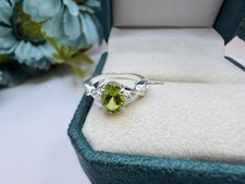 Natural Peridot Ring, August Birthstone, Birthstone Ring, 925 Sterling Silver