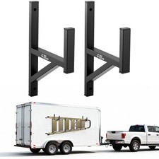 Heavy Duty Steel Trailer Ladder Rack 2 Side Mounts 353lb Capacity