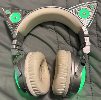 Brookstone Ariana Grande Cat Ears Headphones Torn Ear Cushions EUC