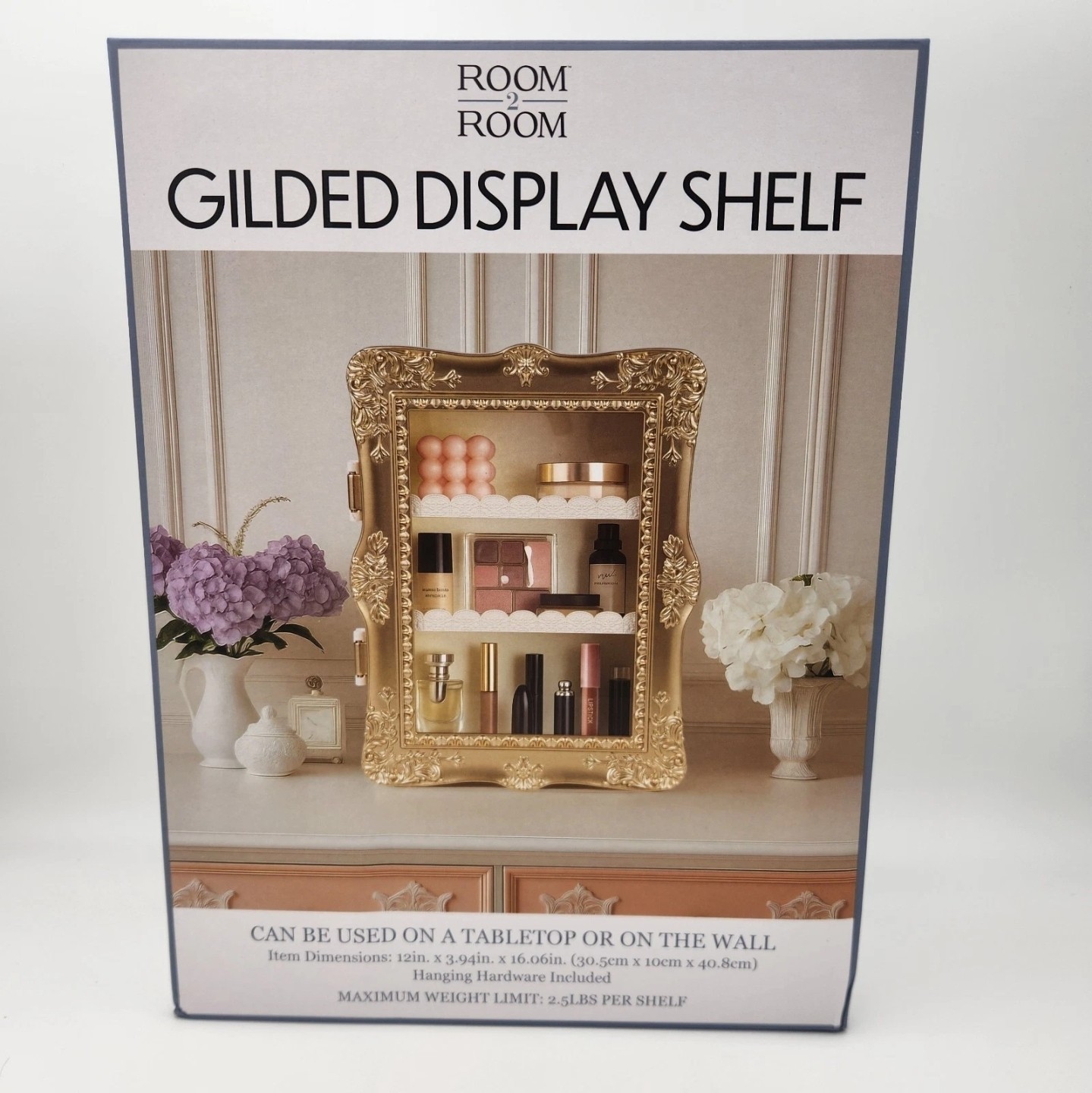 Gilded Display Shelf Five Below TikTok Viral Gold Brand New Room2Room