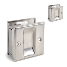 HOMOTEK 2 Pack Privacy Pocket Door Pull - No Switch Plate, Quick Easy Repla...
