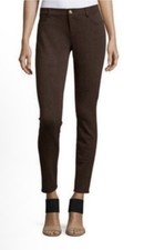 Michael Kors Basics Straight Leg Pants Knit Stretch Brown Sz 10