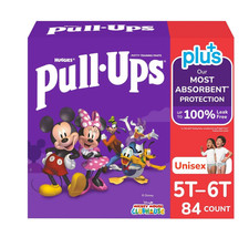 Huggies Pull-Ups Plus Training Pants Unisex Size 5T-6T 46-60 lbs 84 Count