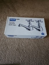 Plumb Sure Crystal Chrome Bath Taps