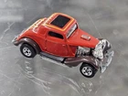 Vintage Hot Wheels 1934 Ford Coupe Red Car 1979 Flames Mattel Hot Rod Diecast