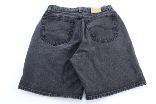 Vintage Lee Black Denim Shorts - Picture 2 of 4
