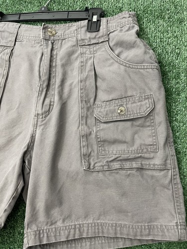 Pantaloncini cargo jeans denim testa rossa uomo taglia 36 grigio vestibilità rilassata abbigliamento da lavoro - Foto 2 di 8