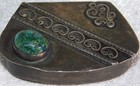 Vintage Signed Israel Shattuckite Sterling Silver Pill Snuff Trinket Box 1 7/8" — photo 2