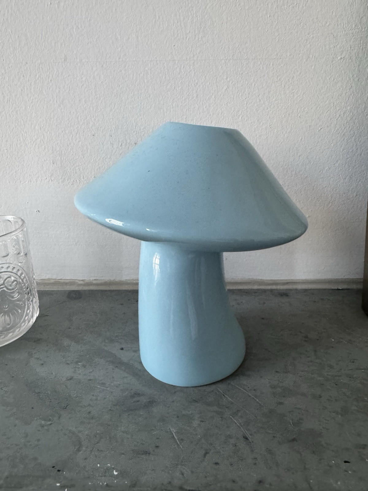 Stussy Blue Ceramic Mushroom Vase Streetwear Rare thumbnail 4