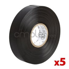 Insulating Tape Black Electrical Tape 65FT Roll Lot of 5 NEW