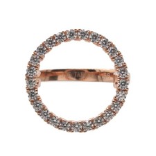 Sif Jakobs Rose Gold Ring Size 58 Crystal Circle Ladies Jewellery Womens Ring