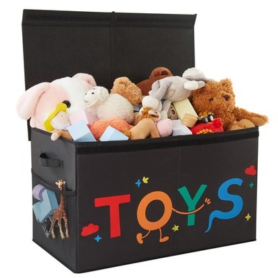 Large Toy Box, 83L Sturdy Collapsible Storage with Lid, 25''x13''x16'' Kids Stor...