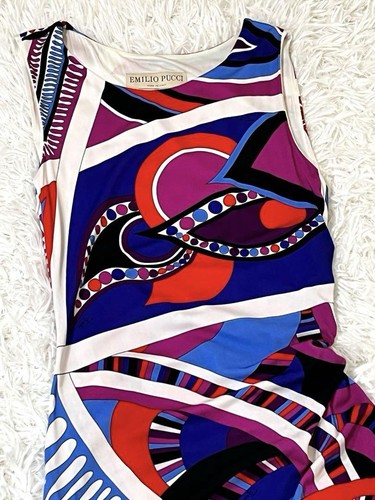 Emilio Pucci ärmelloses Kleid, Allover Muster, Stretch - Bild 6 von 11