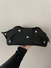 Vivienne Westwood Archive “Flintstones” Patent Clutch Bag w/ Felt Case | Black