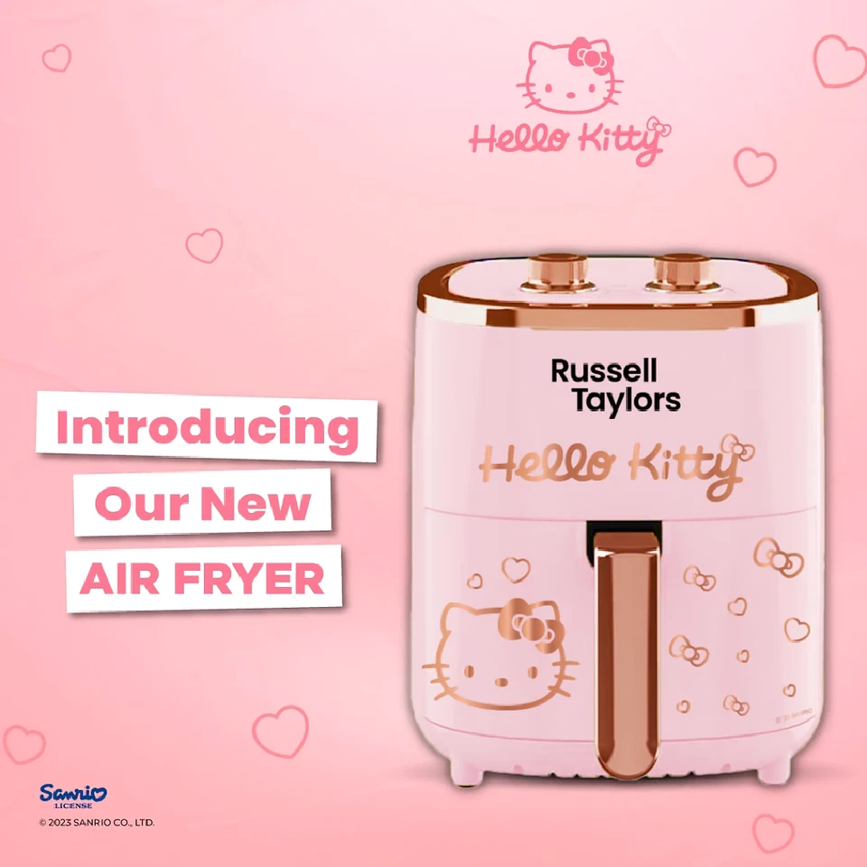 Hello Kitty 4.2L Air Fryer Official Collab Pink & Gold | Limited Edition - Image 2 of 4