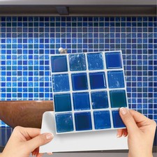 10pcs Waterproof Self-Adhesive Mosaic Stickers for Bathroom Kitchen Wall Sticker