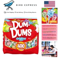 Dum Dums  Mix Lollipops 400 ct. Bag Bulk Halloween Candy Trick or Treat