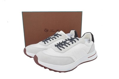 Brand NEW Loro Piana White Men's Comfortable Sneakers US Size Free Shipping