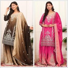 PUNJABI SHARARA PLAZZO KURTI PLAZZO SALWAR KAMEEZ SUIT WOMEN READY MADE DESIGNER