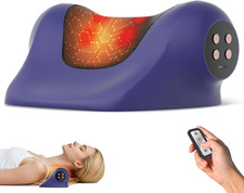 Neck Massager with Heat, Red Light  Vibration Adjustable, Heated Neck Stretcher