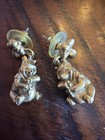 Disney Gold Tone Pierced "Winnie the Pooh" 1" Drop Earrings Marked — photo 2