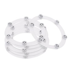 6Pcs 2.7" Rotating Swivel Stand w Steel Ball Lazy Susan Base Turntable White