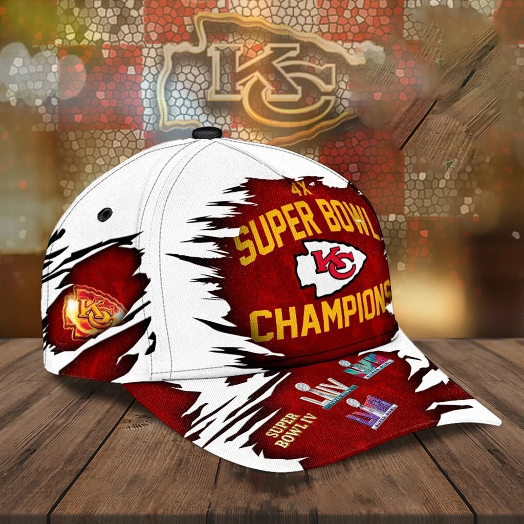 4x Super Bowl IV Champions 3D Cap