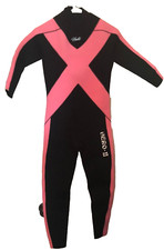 Hevto Neoprene Wetsuit Hero II Girls Size 14 Brand New Black  Pink