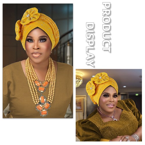 Pre-Tied Cross Head Wrap Turban Cap Flower Rhinestone Bonnet Hat Muslim African - Picture 2 of 32