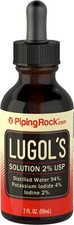 Lugols Iodine Drops 2% 2 fl oz | Liquid Supplement | by Piping Rock