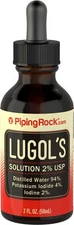 Lugols Iodine Drops 2% 2 fl oz | Liquid Supplement | by Piping Rock