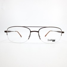 Traditions OW 95 Col 10 Eyeglasses Frames brown Square Half Rim 55-19-140
