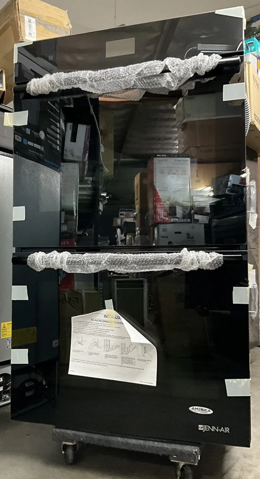 JENN AIR BLACK FLOATING GLASS  SUITE 30” DOUBLE WALL OVEN#JJW2830DB - Image 3 of 4