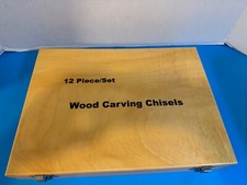 12 pc DELUXE Wood Carving CHISEL SET Set Wood Carvers CHISELS - Gouges Shapes