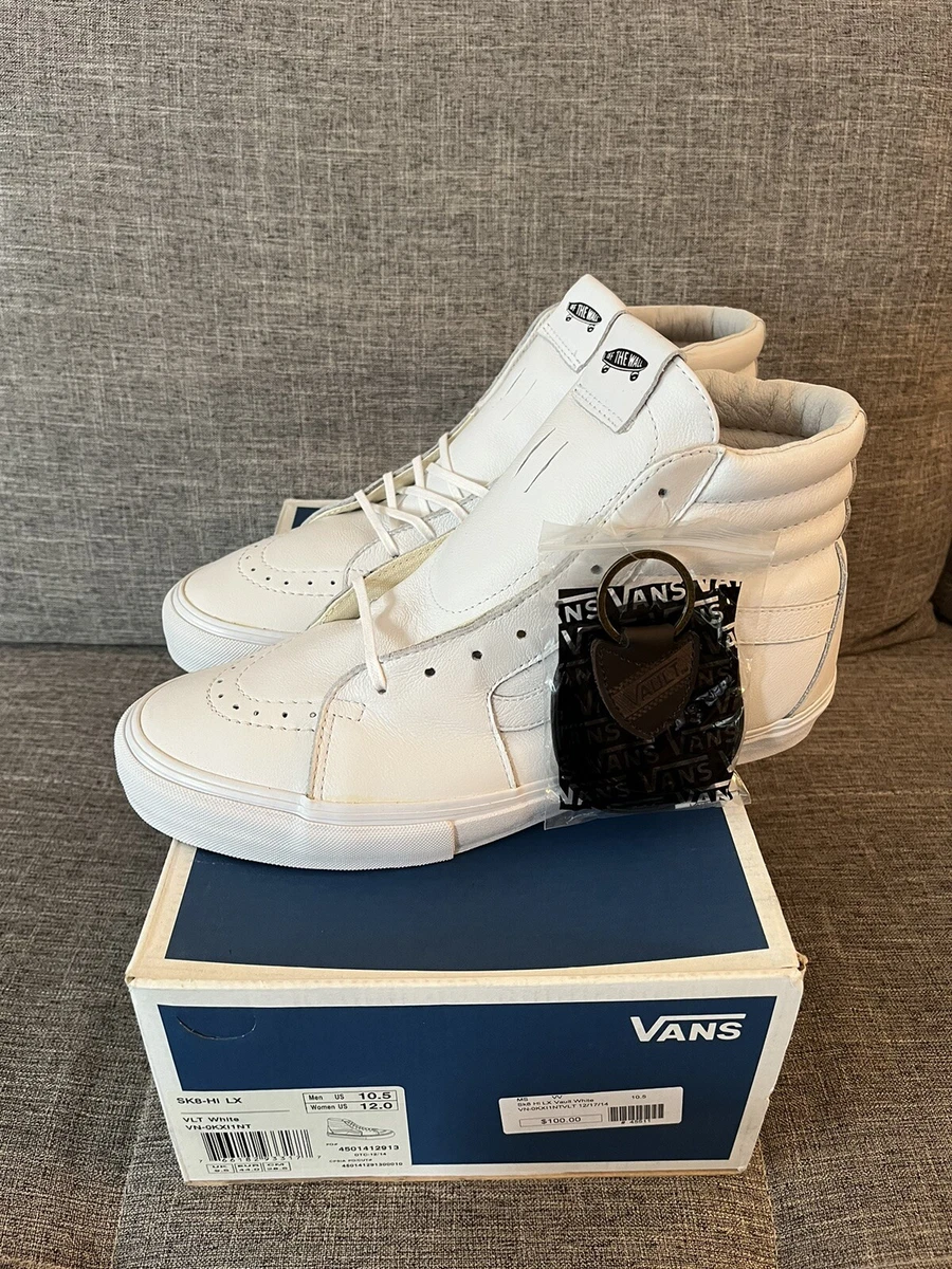 Vans vault best sale white leather