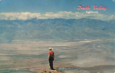 Postcard Death Valley California Dante's View Lowest Point Western Hem 279.6 Ft