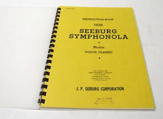 Seeburg Symphonola Vogue Classis Instruction Book 1939 AMR Publishing